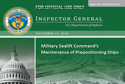 Military Sealift Command’s Maintenance of Prepositioning Ships 