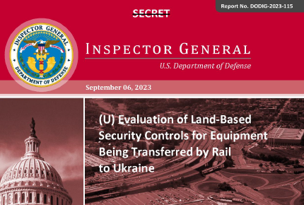 Evaluation of Land-Based Security Controls for Equipment Being Transferred by Rail to Ukraine