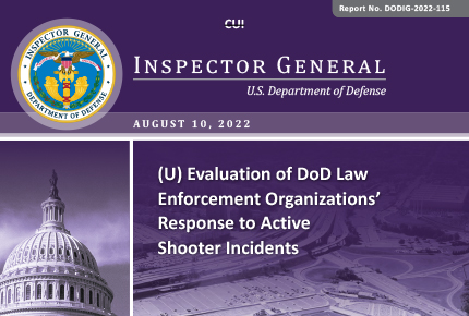 Evaluation of DoD Law Enforcement Organizations’ Response to Active Shooter Incidents