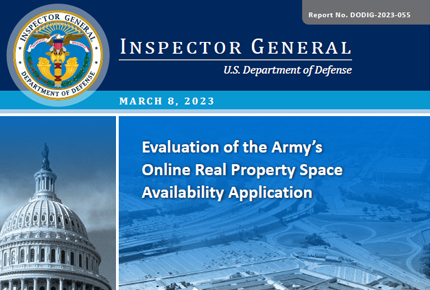 Evaluation of the Army’s Online Real Property Space Availability Application (DODIG-2023-055)