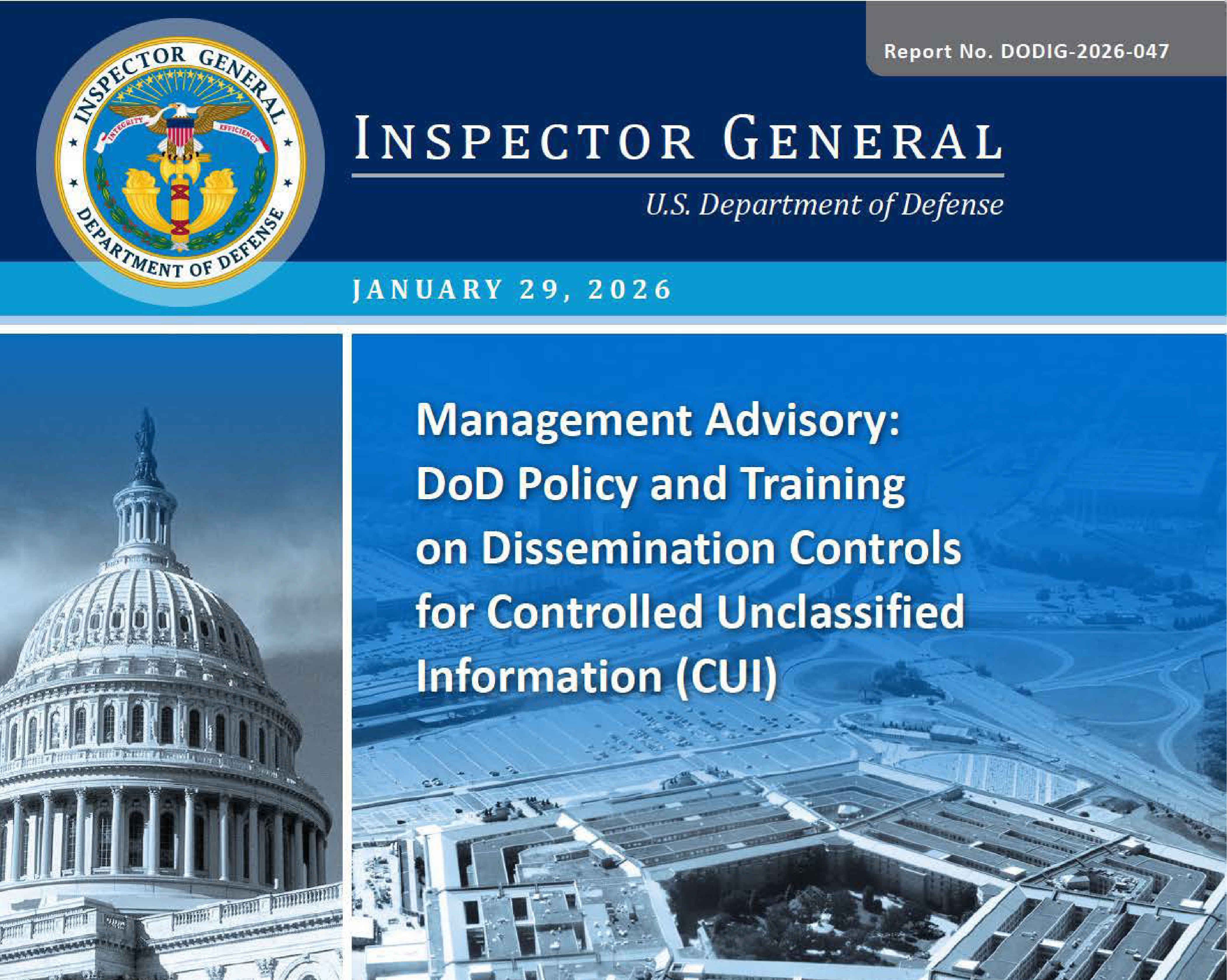 Cui Infographic Management Advisory: DoD Policy and Training on Dissemination Controls ...